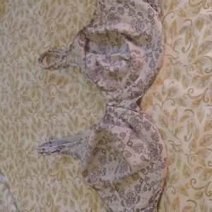 Bali Passion for Comfort Seamless Underwire Minimizer Bra 42DD Silver Lace